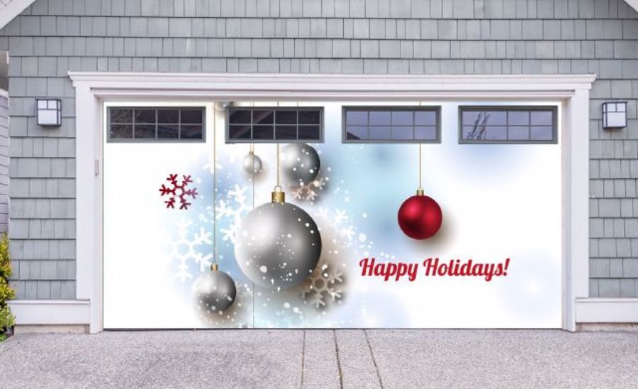 christmas garage door covers