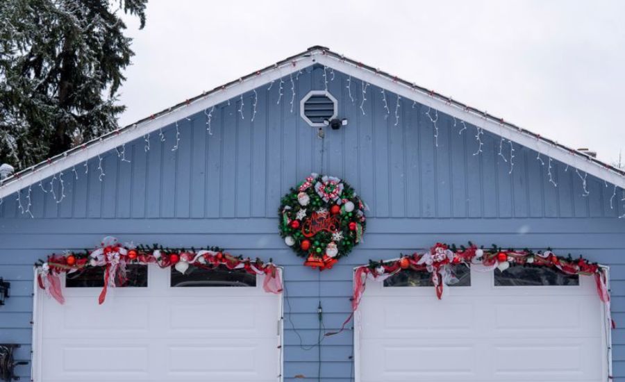 christmas garage door covers